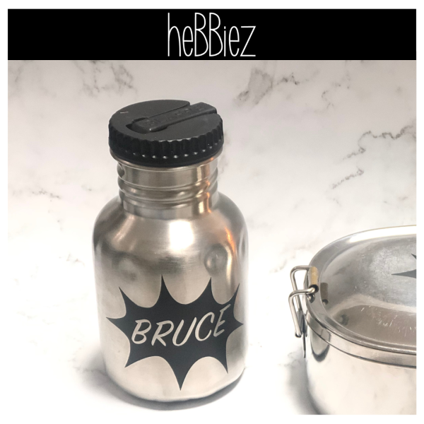 RVS drinkbeker met custom made naamsticker