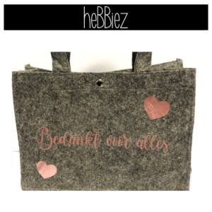 Tas vilt grijs klein heBBiez